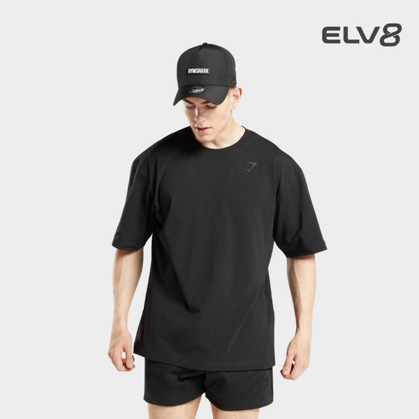 Camiseta Oversized Power Gymshark Preta