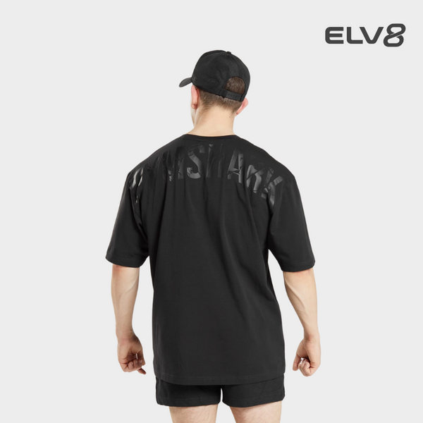 Camiseta Oversized Power Gymshark Preta